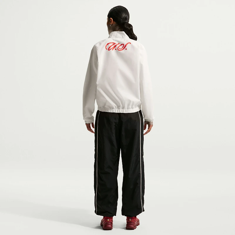 Women's Nike White USMNT 2026 Anthem Dri-FIT Full-Zip Jacket