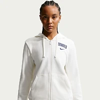 Sweat à capuche zippé Nike USMNT Club Fleece blanc pour femme