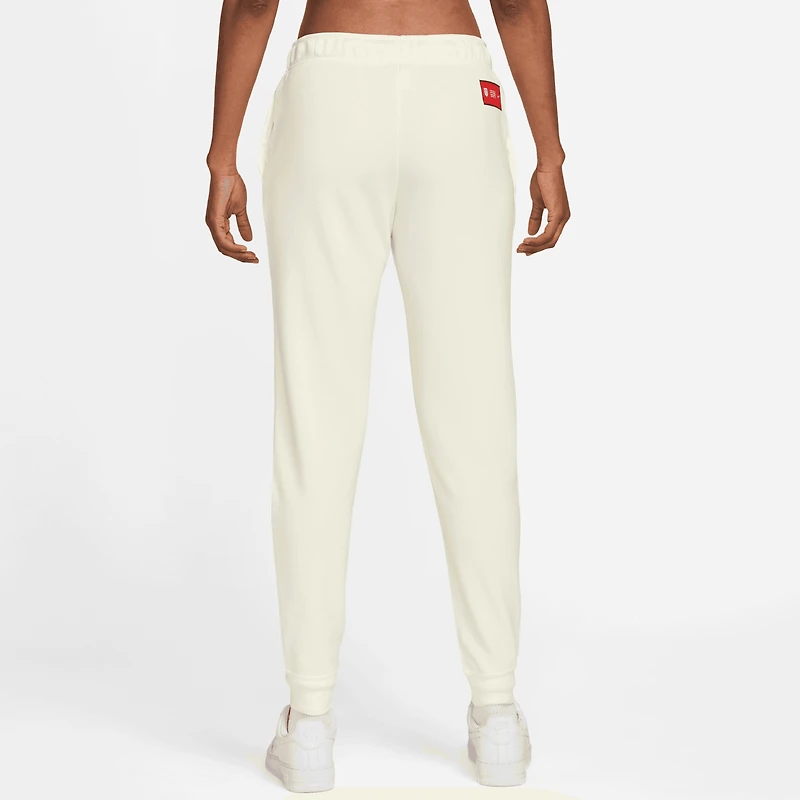 Pantalon Nike USMNT Club Fleece mi-haut blanc pour femme