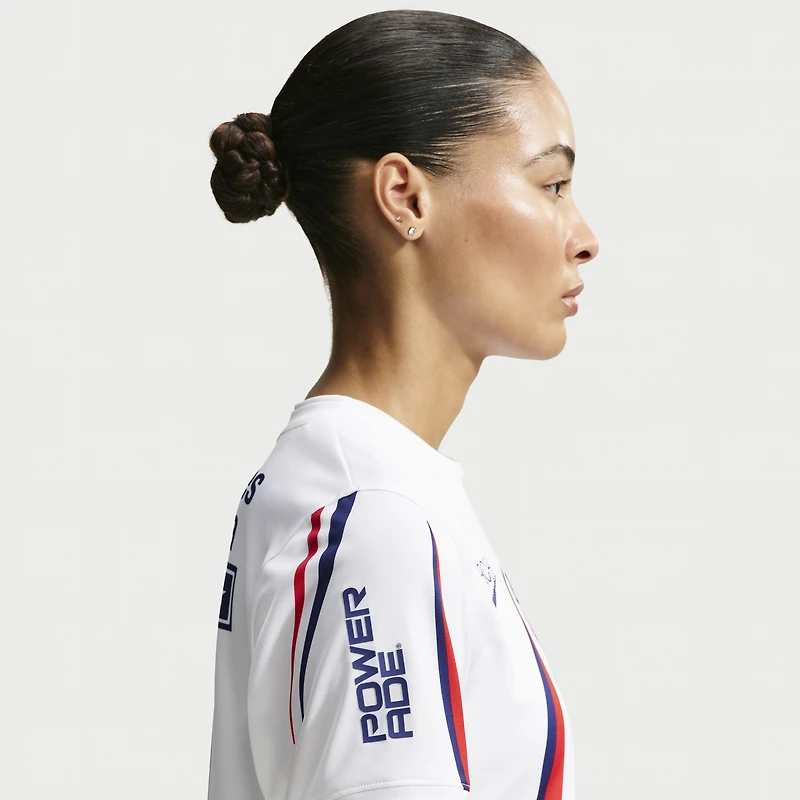 Haut d'avant-match Nike blanc USMNT x VAA 2026 Dri-FIT pour femme