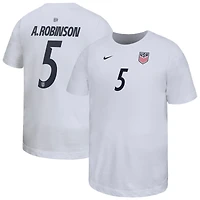 Youth Nike Antonee Robinson White USMNT Home Name & Number T-Shirt