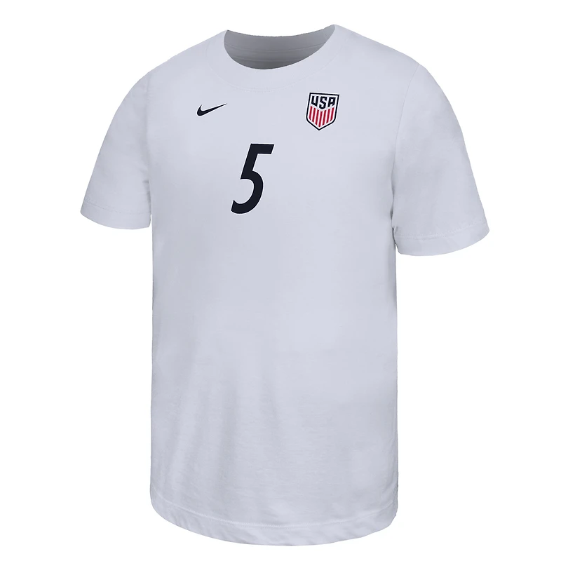 Youth Nike Antonee Robinson White USMNT Home Name & Number T-Shirt