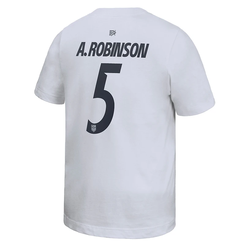 T-shirt domicile Nike Antonee Robinson blanc USMNT pour enfant, nom et numéro