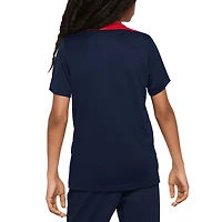 Haut Nike USMNT 2024 Strike Performance bleu pour enfant
