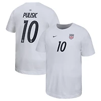 Youth Nike Christian Pulisic White USMNT Home Name & Number T-Shirt