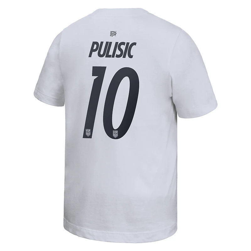 Youth Nike Christian Pulisic White USMNT Home Name & Number T-Shirt