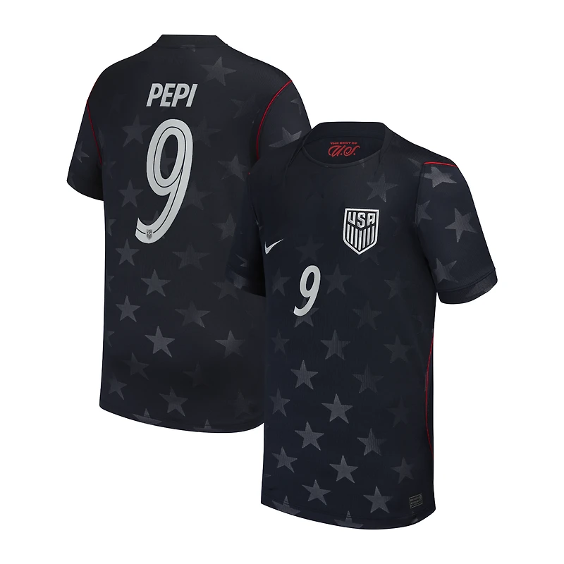 Maillot réplique Nike Ricardo Pepi bleu USMNT extérieur 2026/27 pour jeunes