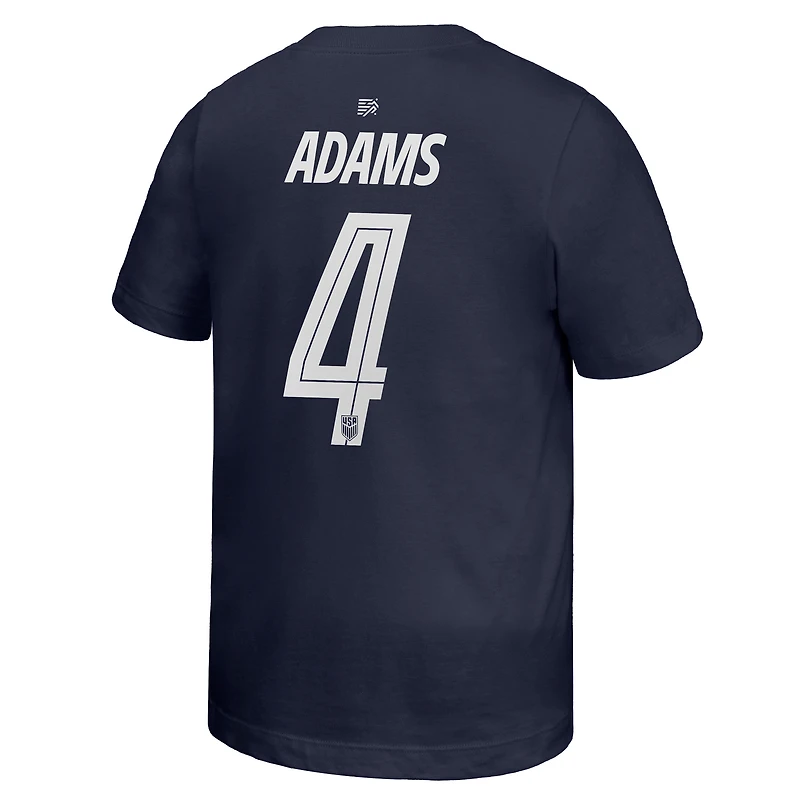 Youth Nike Tyler Adams Navy USMNT Away Player Name & Number T-Shirt