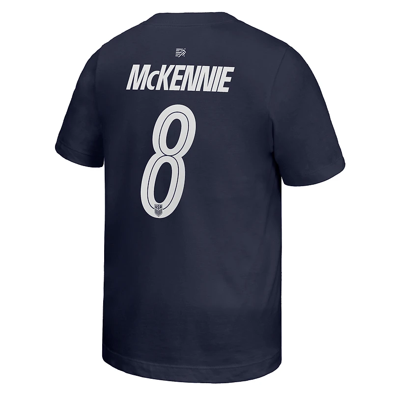 Youth Nike Weston McKennie Navy USMNT Away Player Name & Number T-Shirt