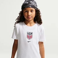 T-shirt Nike blanc pour jeunes avec écusson de l'équipe nationale américaine