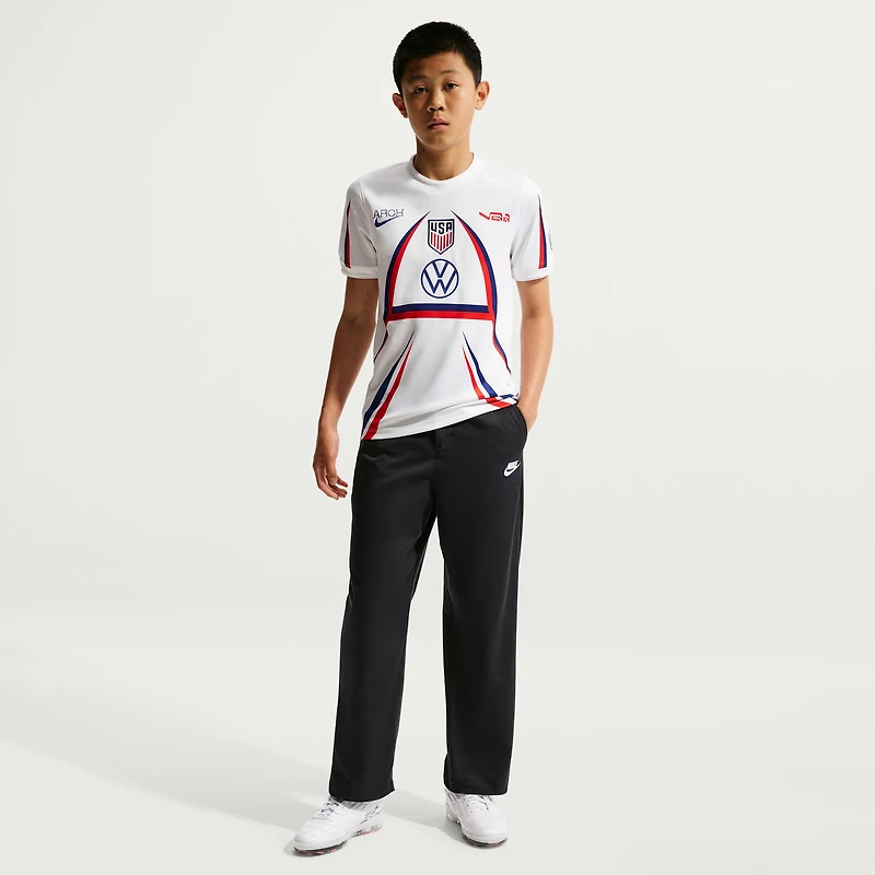 Youth Nike White USMNT x VAA 2026 Dri-FIT Pre-Match Top