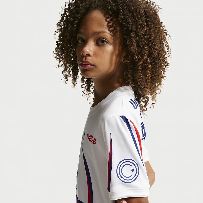 Youth Nike White USMNT x VAA 2026 Dri-FIT Pre-Match Top
