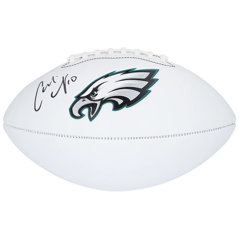 Carli Lloyd USWNT Autographed Philadelphia Eagles Franklin White Panel Football  