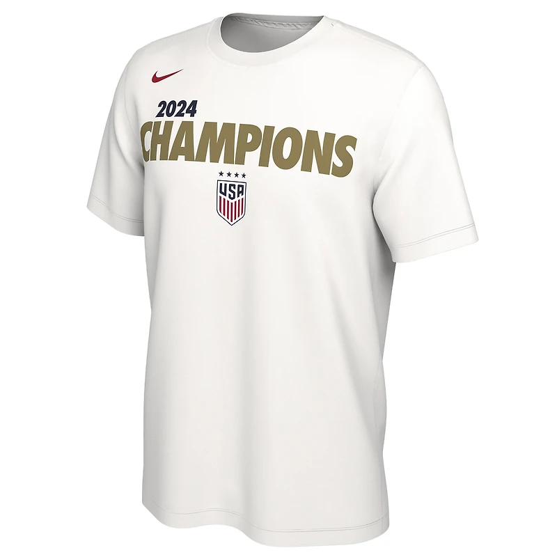 Men's Nike White USWNT 2024 Summer Olympics Gold Medal T-Shirt