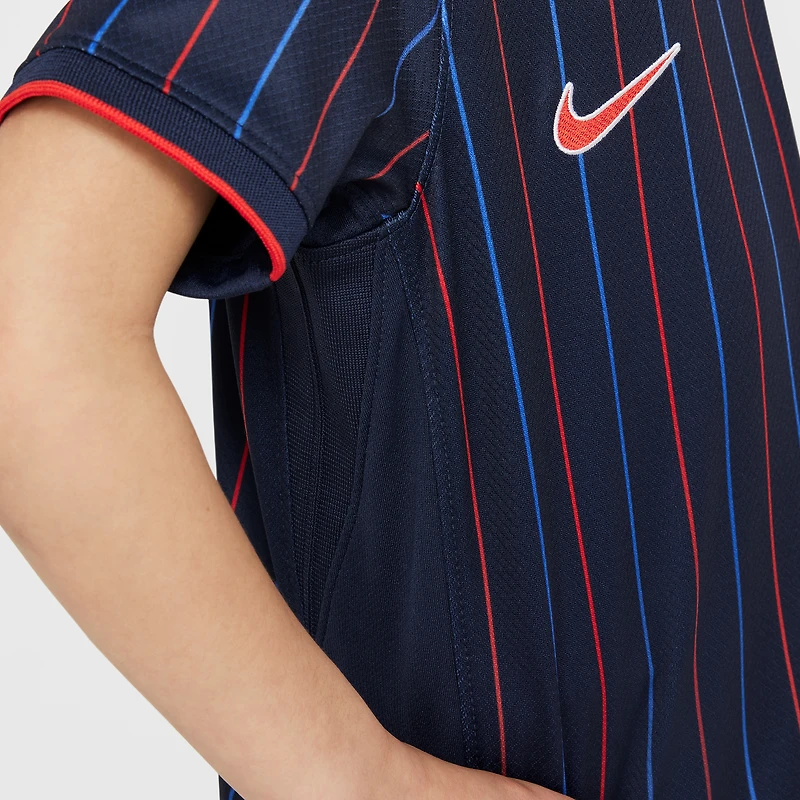 Maillot de stade extérieur Nike bleu marine USWNT 2025 pour enfant d'âge préscolaire