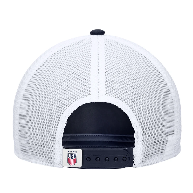 Casquette ajustable Nike USWNT Rise Trucker bleu marine unisexe