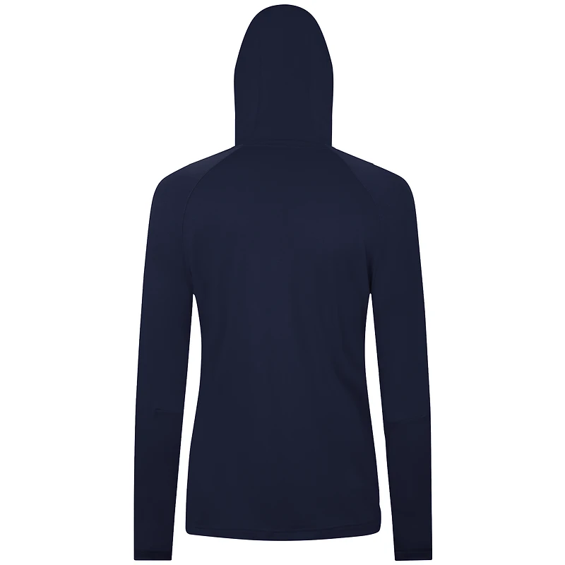 Sweat à capuche zippé quart de tour USWNT Raven bleu marine Levelwear pour femme