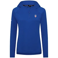Sweat à capuche zippé quart de tour Levelwear Royal USWNT Raven pour femme