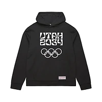 Men's Mitchell & Ness Black Utah 2034 Winter Olympics Fleece Hoodie