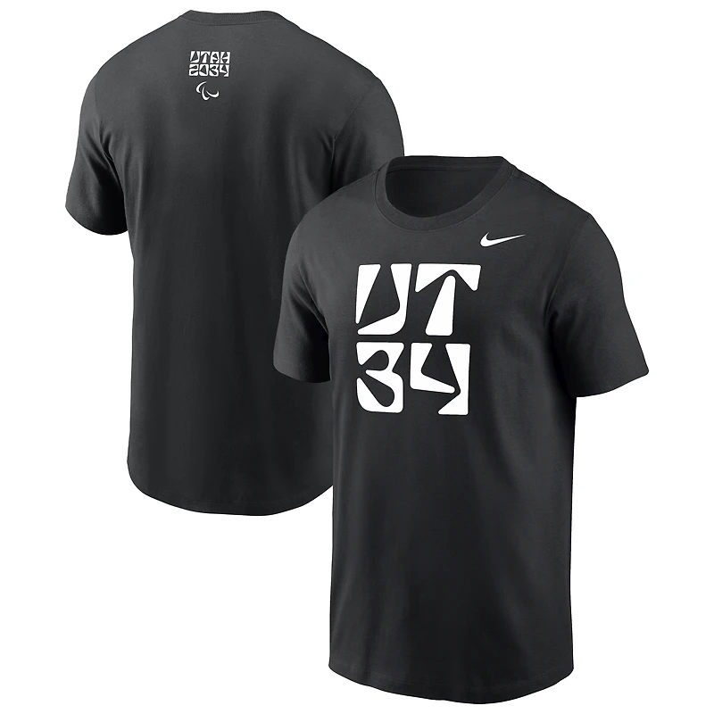 Men's Nike Black Utah 2034 Winter Paralympics Dri-FIT T-Shirt