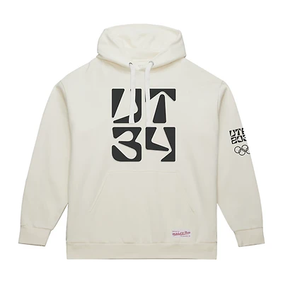 Women's Mitchell & Ness Cream Utah 2034 Winter Olympics Fleece Hoodie