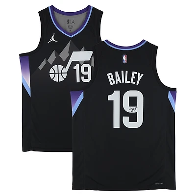 Ace Bailey Utah Jazz Autographed Black Nike Statement Swingman Jersey