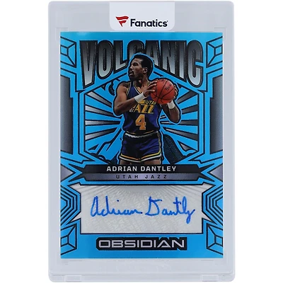 Adrian Dantley Utah Jazz Autographed 2024-25 Panini Obsidian Volcanic Electric Etch Blue Flood #VS-ADU #3/30 Card