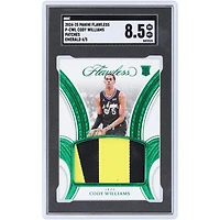 Carte de recrue Cody Williams Utah Jazz 2024-25 Panini Flawless Dual-Color Relic Emerald #P-CWL #4/5 authentifiée SGC 8.5
