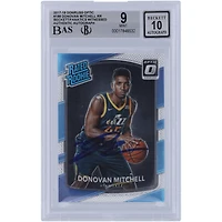 Donovan Mitchell Utah Jazz Autographié 2017-18 Panini Donruss Optic #188 Beckett Fanatics Witnessed Authentifié 9/10 Rookie Card