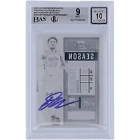 Donovan Mitchell Utah Jazz Autographié 2021-22 Panini Contenders Optic Black Impression Plaque #83 #1/1 Beckett Fanatics Witnessed Authenticated 9/10 Card