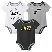 Ensemble de trois bodies pour bébé Nike Utah Jazz