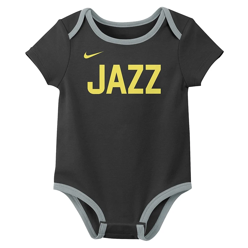 Ensemble de trois bodies pour bébé Nike Utah Jazz