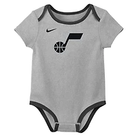 Ensemble de trois bodies pour bébé Nike Utah Jazz