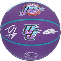 Isaiah Collier & Taylor Hendricks Utah Jazz Autographed Wilson City Edition Collector Basketball