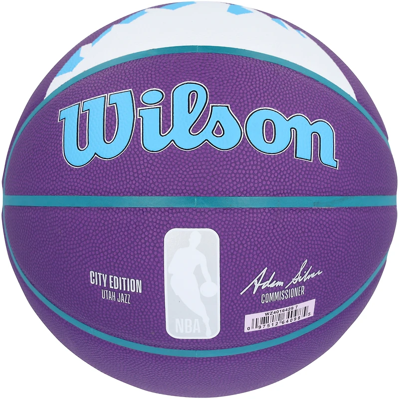 Isaiah Collier & Taylor Hendricks Utah Jazz Autographed Wilson City Edition Collector Basketball