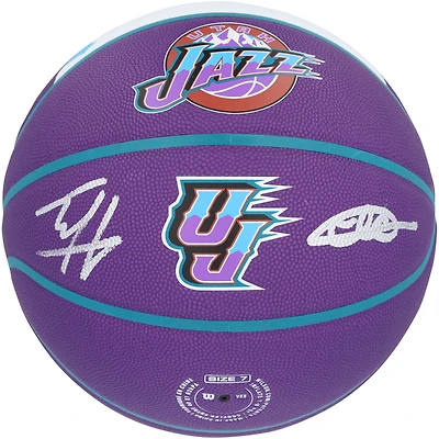 Isaiah Collier & Taylor Hendricks Utah Jazz Autographed Wilson City Edition Collector Basketball