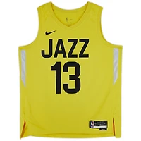 Isaiah Collier Utah Jazz Autographed Nike Gold Icon Swingman Jersey with "2024 29th Pick" & "Take Note" Inscriptions - Limited Edition #5/5