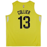 Isaiah Collier Utah Jazz Autographed Nike Gold Icon Swingman Jersey with "2024 29th Pick" & "Take Note" Inscriptions - Limited Edition of 5