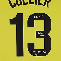 Isaiah Collier Utah Jazz Autographed Nike Gold Icon Swingman Jersey with "2024 29th Pick" & "Take Note" Inscriptions - Limited Edition of 5