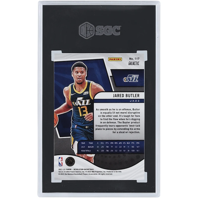 Jared Butler Utah Jazz 2022-23 Panini Revolution Galactic #117 SGC Authenticated 10 Rookie Card
