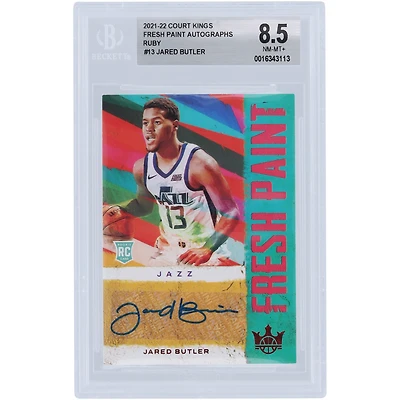 Jared Butler Utah Jazz Autographed 2021-22 Panini Court Kings Fresh Paint #FP-JBT #47/99 BGS Authenticated 8.5 Rookie Card 