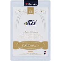 John Stockton Utah Jazz Autographed 2017-18 Panini Flawless Emerald #DA-JS #2/5 Card