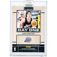 John Stockton Utah Jazz Autographed 2024-25 Panini One and One Day One #DOS-STC #35/35 Card