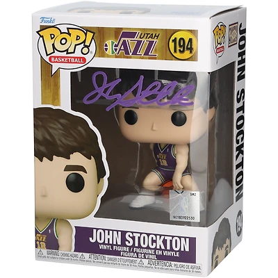 John Stockton Utah Jazz Autographed #194 Funko Pop! Figurine