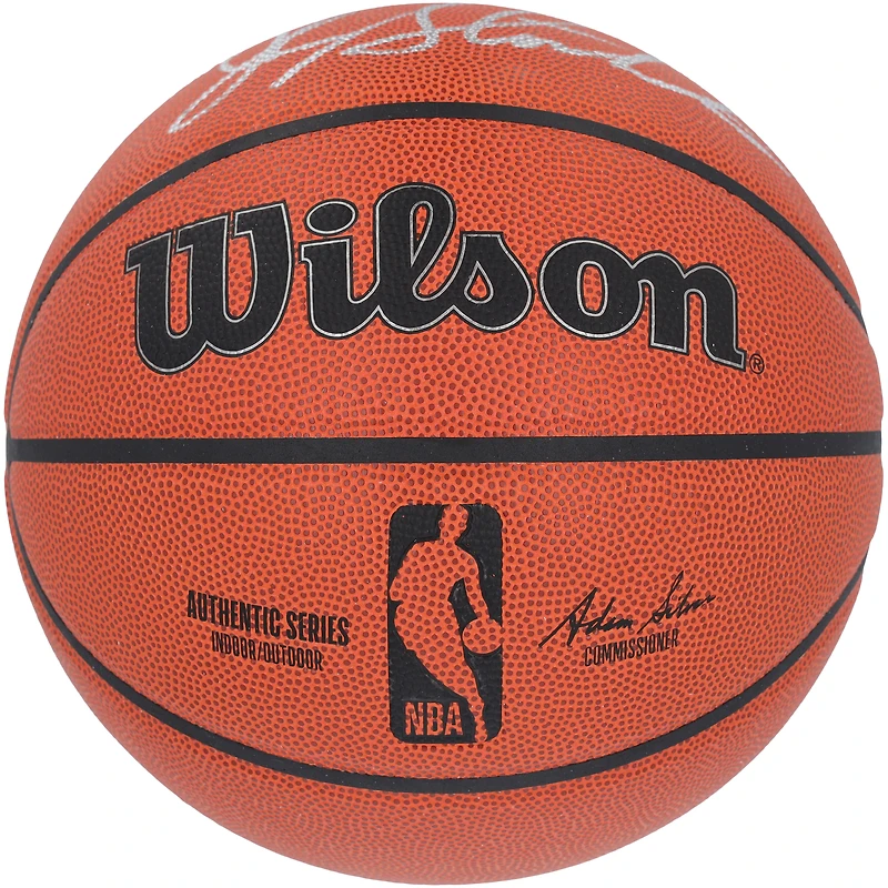 Karl Malone and John Stockton Utah Jazz Autographed Wilson Authentic Series Indoor/Outdoor Basketball