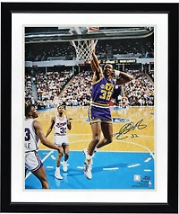 Karl Malone Utah Jazz Autographed 16" x 20" Signature Dunk vs Sacramento Kings Photograph
