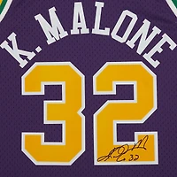 Maillot Swingman autographié violet Mitchell & Ness 1991-92 du Utah Jazz par Karl Malone