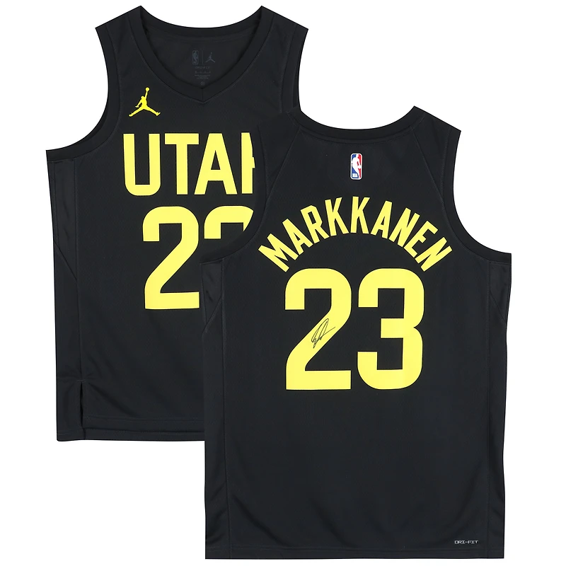 Lauri Markkanen Utah Jazz Autographed Nike Black Statement Swingman Jersey