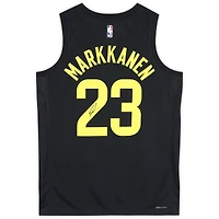Lauri Markkanen Utah Jazz Autographed Nike Black Statement Swingman Jersey