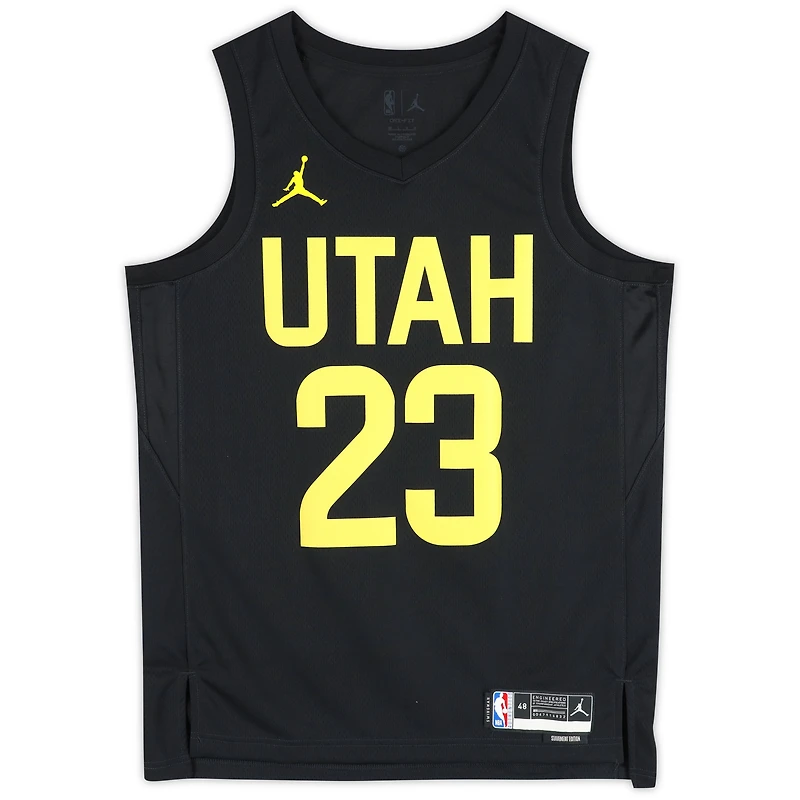 Lauri Markkanen Utah Jazz Autographed Nike Black Statement Swingman Jersey
